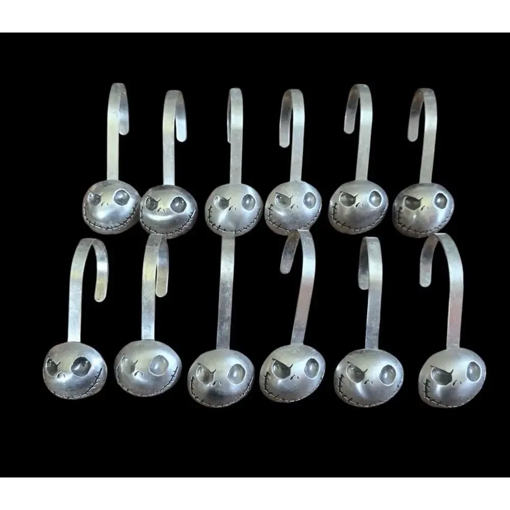 NEW Disney Nightmare Before Christmas Shower Curtain Hooks Jack Skellington 12pc